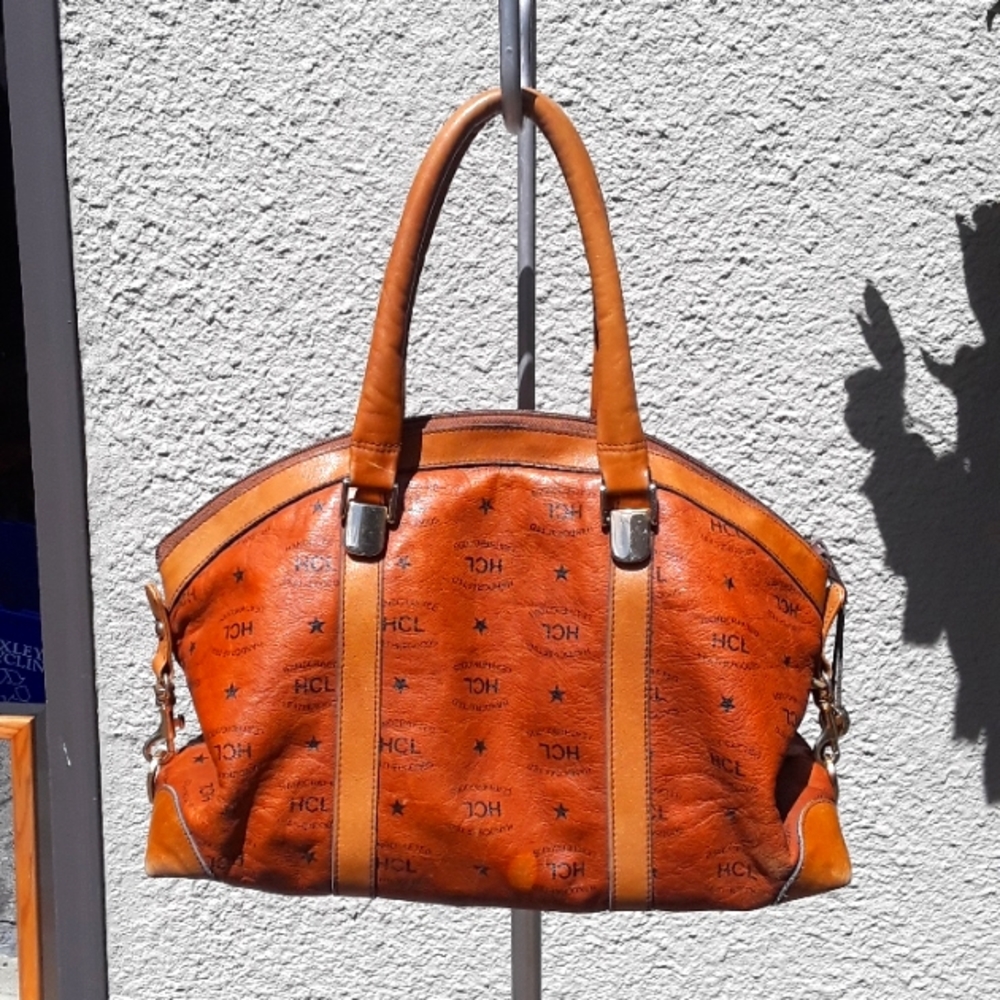 💥Vintage HCL Leather Handbag Made in Germany Rare Color! 💥 - Picture 2 of 14